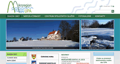 Desktop Screenshot of mikroregionupa.cz